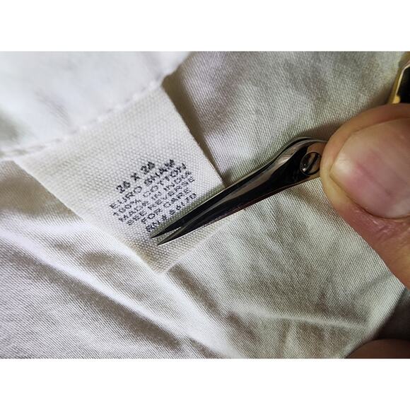 ANTHROPOLGIE Floral Fringe Cotton Shams (1-Euro, 1-Standard) Set of 2 - Picture 8 of 9